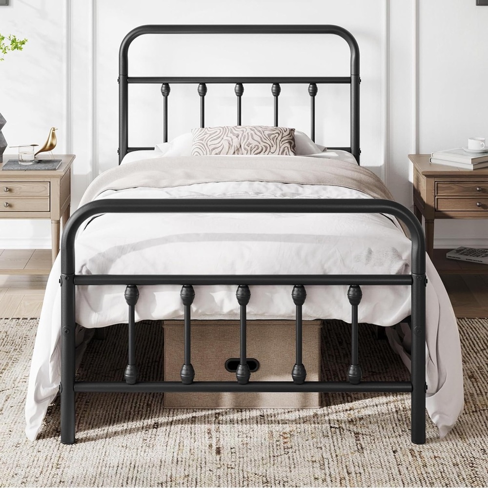 LOCAL pick up ONLY Yaheetech NWT twin XL Platform Bed Frame plus Clean mattress